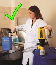 barrel pump Lutz lab transfer
