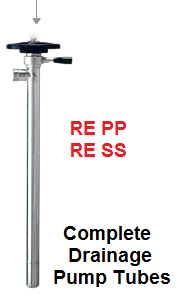 Lutz 0151-158 RE SS / NIRO complete drainage drum pump tube